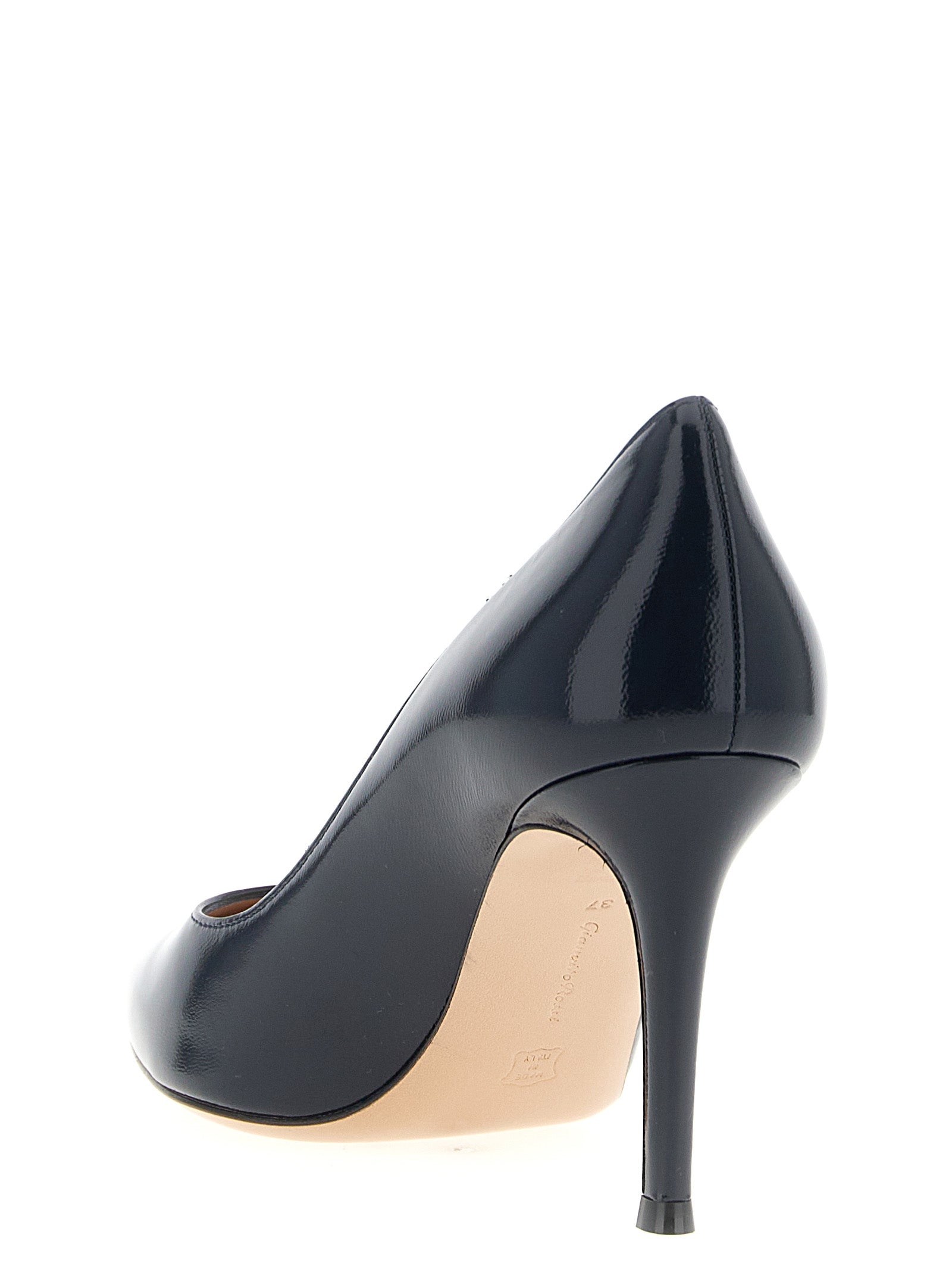 Gianvito Rossi Blaue Pumps aus Lammleder mit hohem Absatz