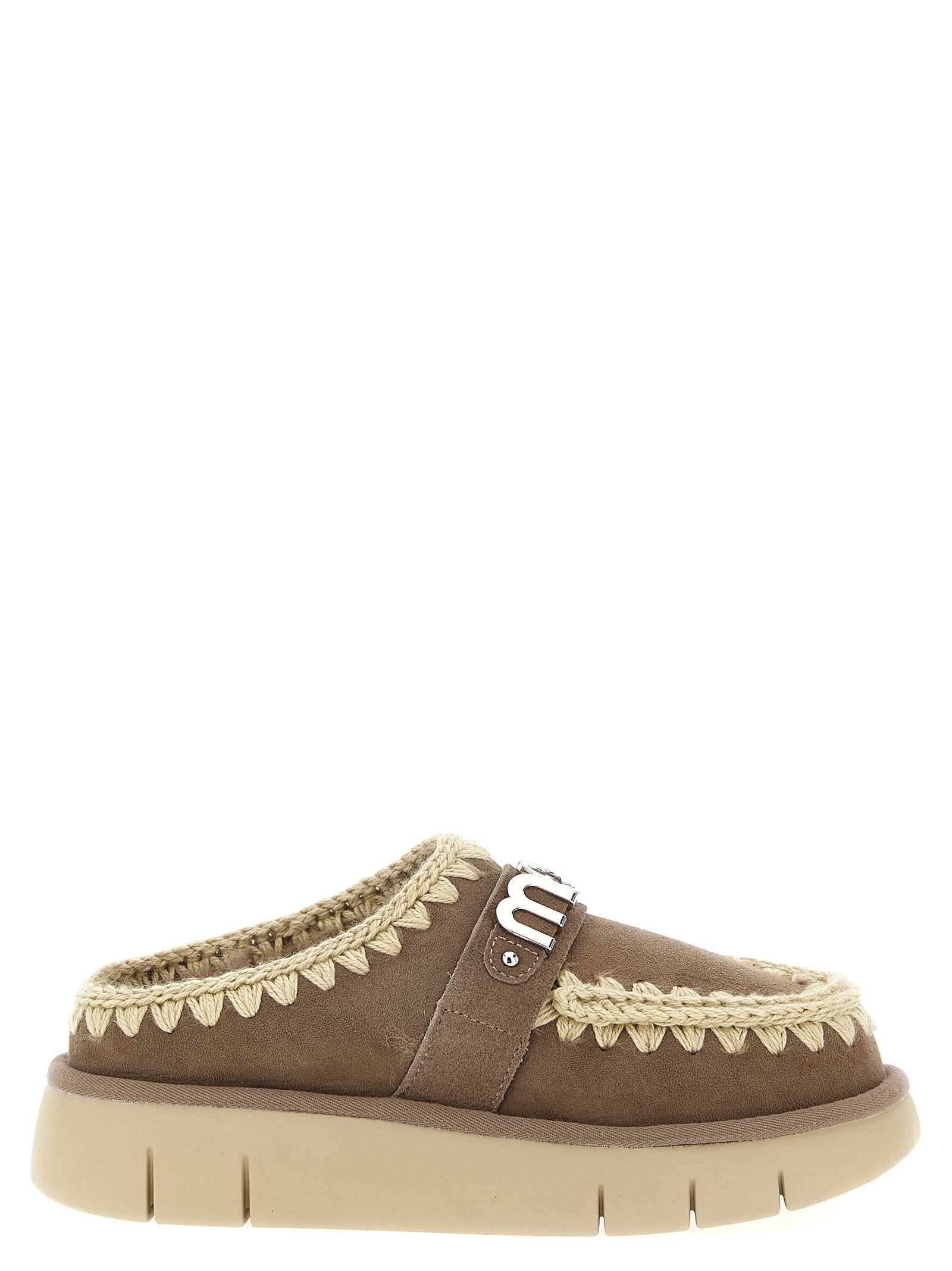 Mou Braune Lammleder-Clogs