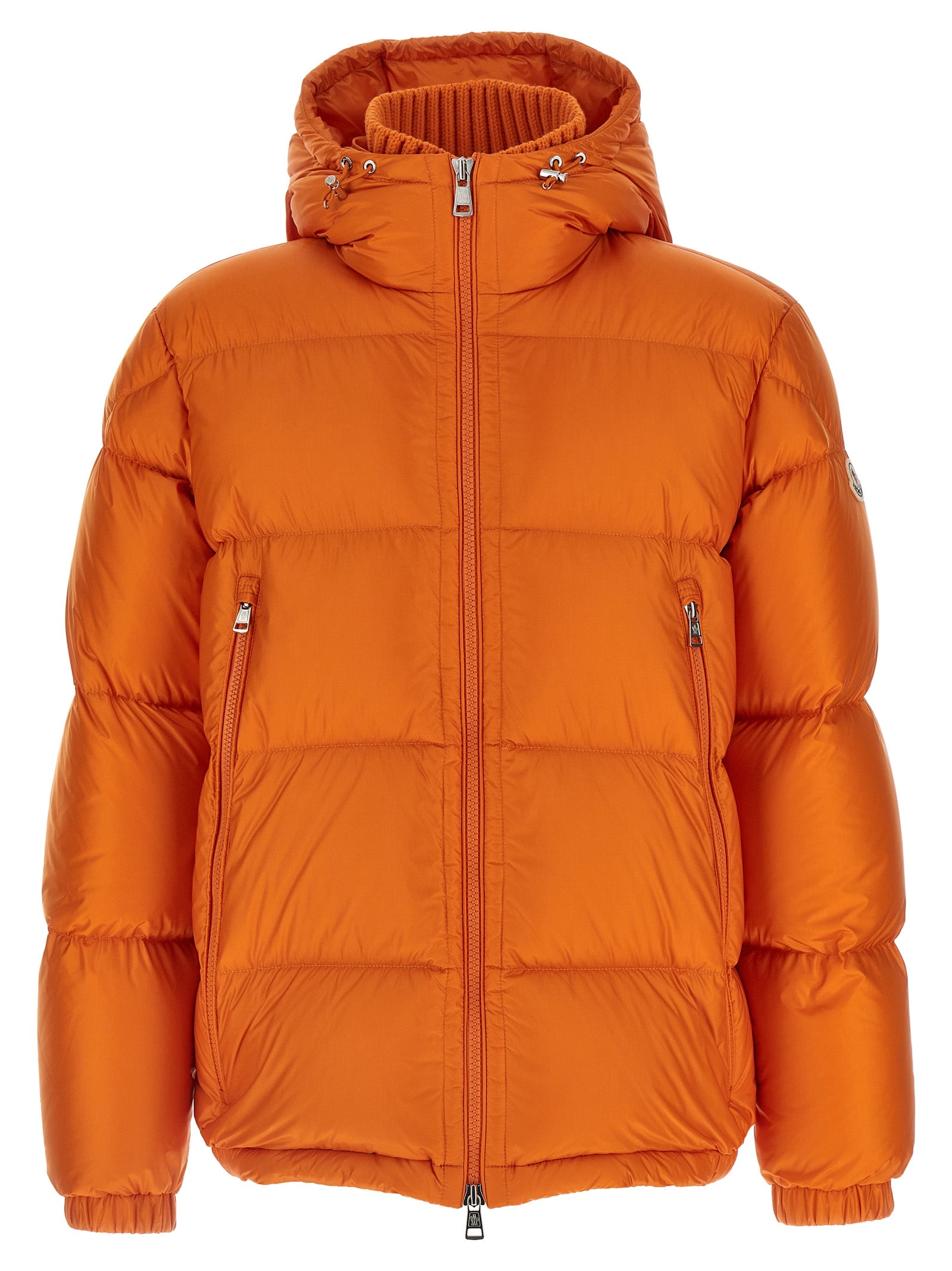 Moncler Orange Polyamid Jacke Lang