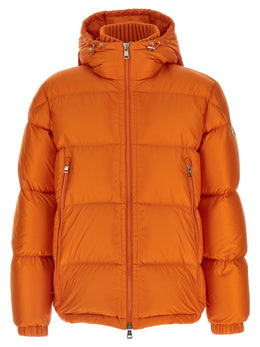 Moncler Orange Polyamid Jacke Lang