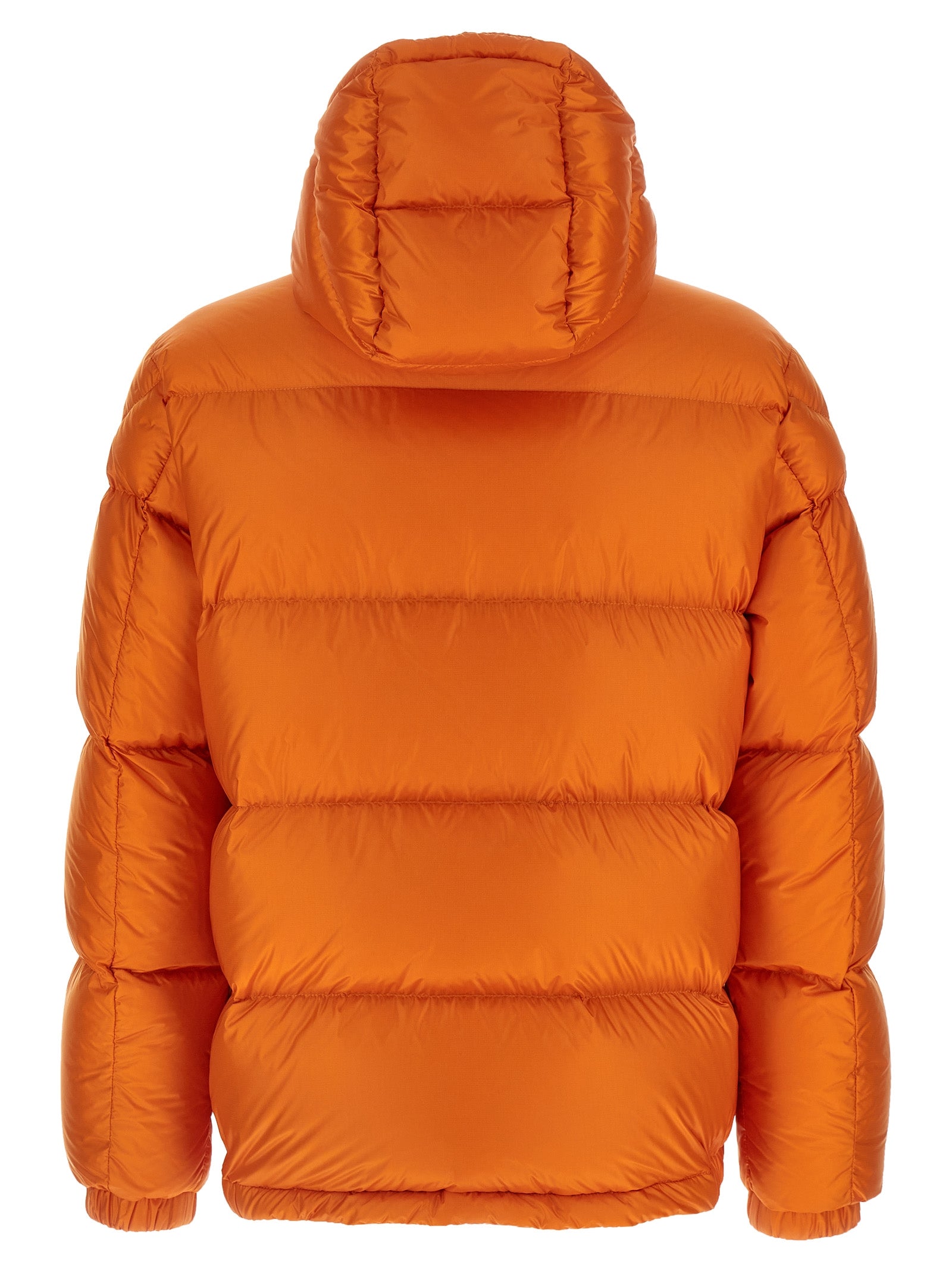 Moncler Orange Polyamid Jacke Lang