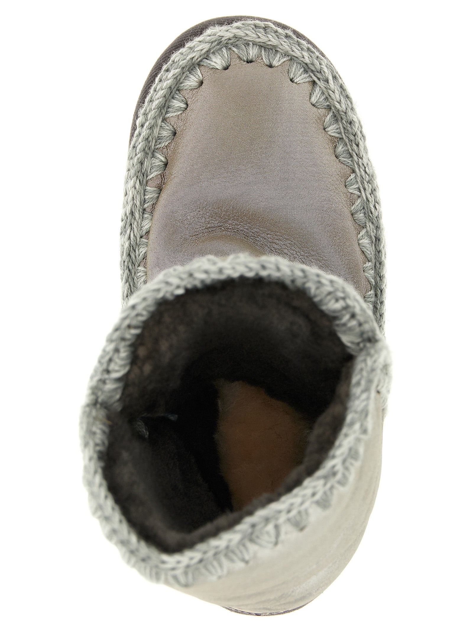 Mou Ankle Boots aus Lammleder in Silber