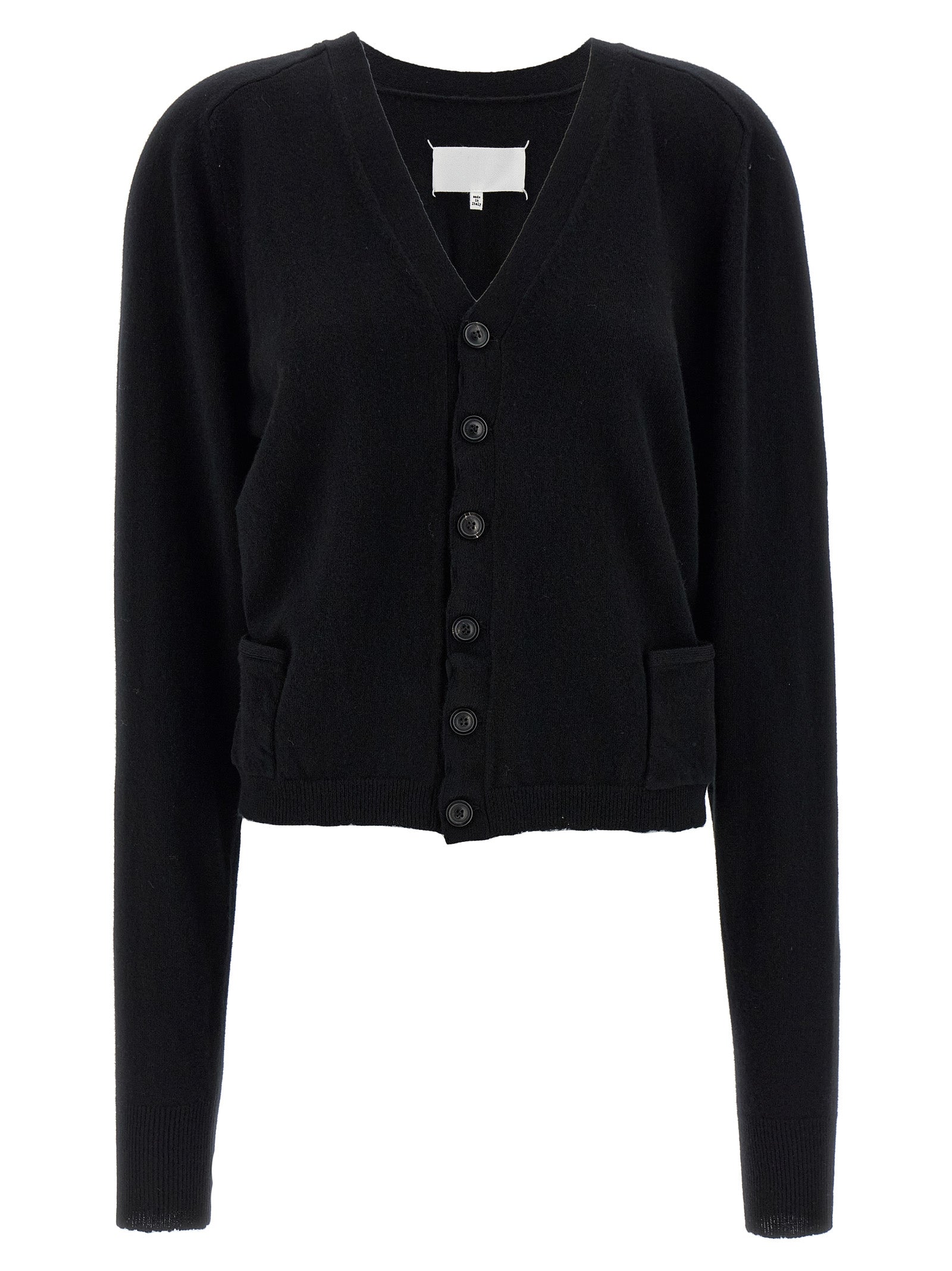 Maison Margiela Schwarzer Wollcardigan