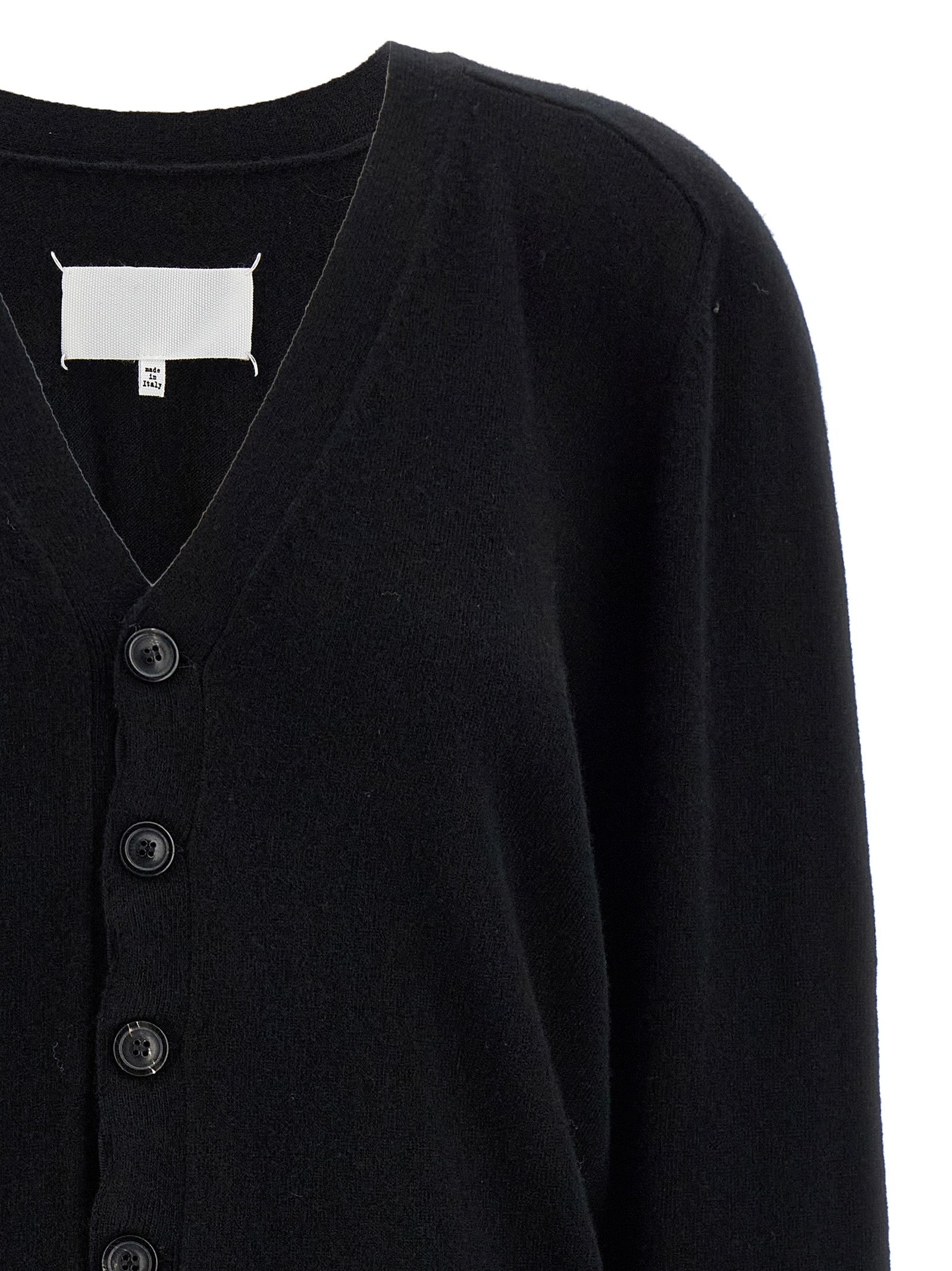 Maison Margiela Schwarzer Wollcardigan