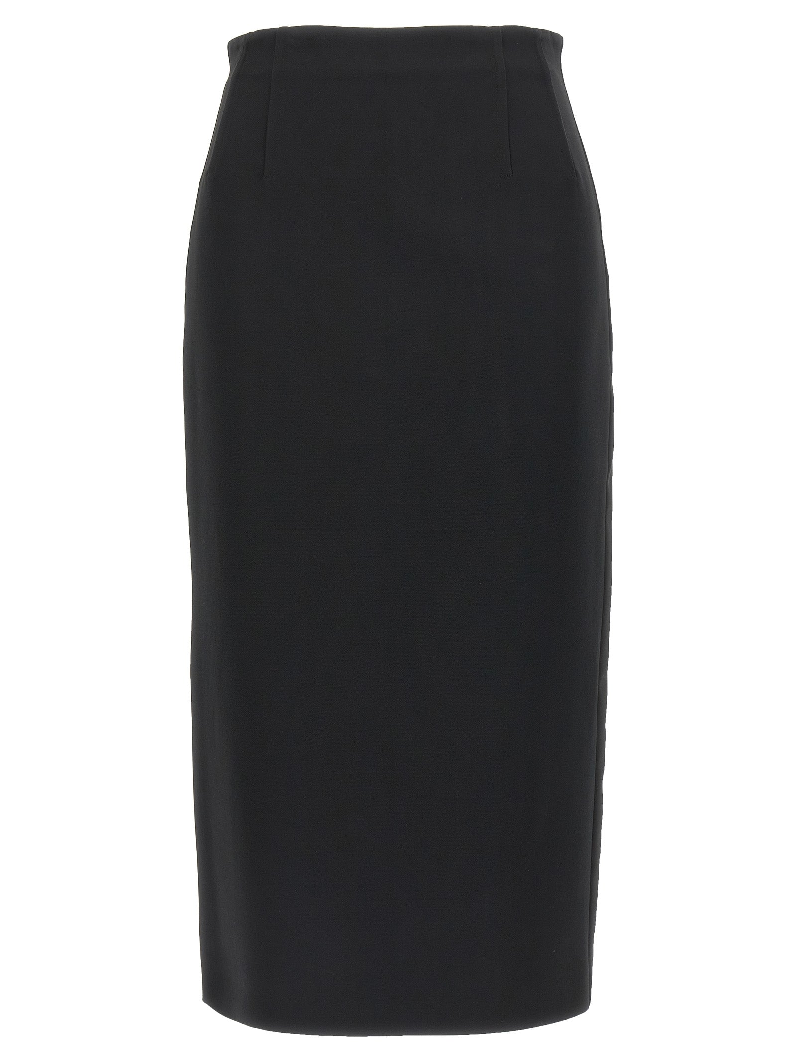 Max Mara Schwarzer Midi-Rock aus Viskose