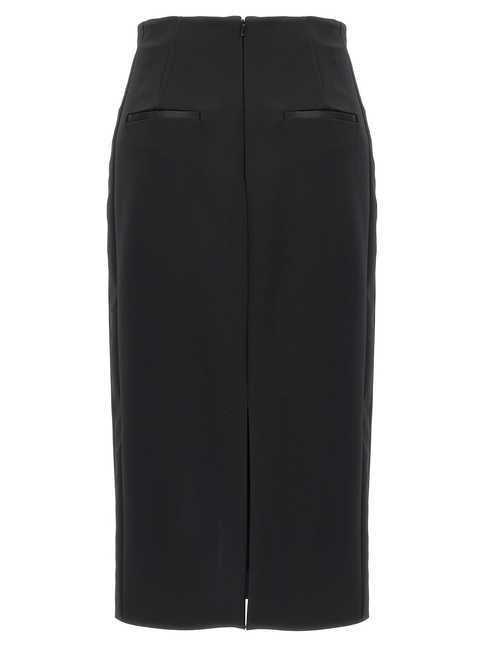 Max Mara Schwarzer Midi-Rock aus Viskose