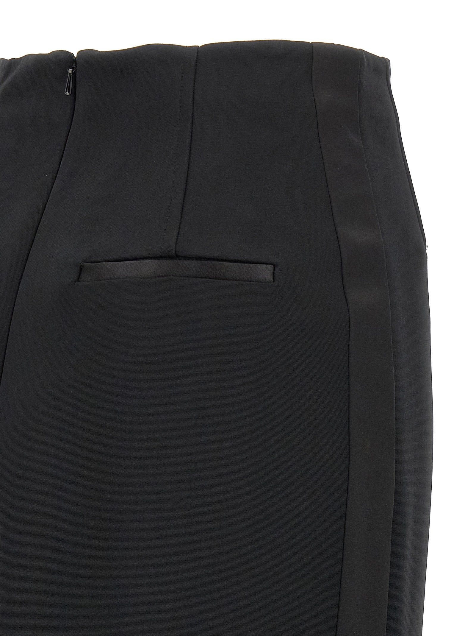 Max Mara Schwarzer Midi-Rock aus Viskose