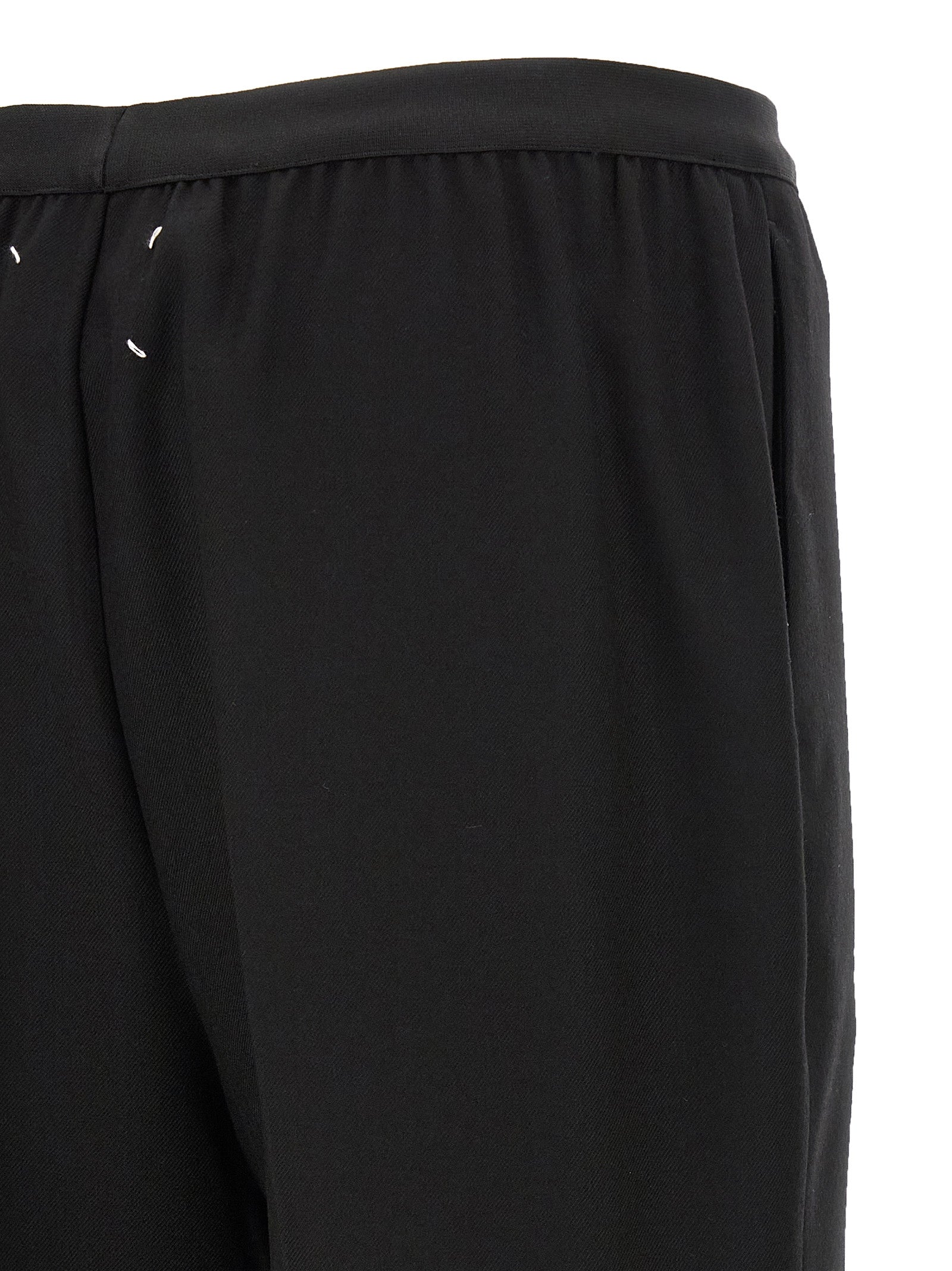 Maison Margiela Schwarze Hose aus reiner Schurwolle