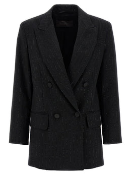 Max Mara Schwarzer Blazer aus reiner Schurwolle
