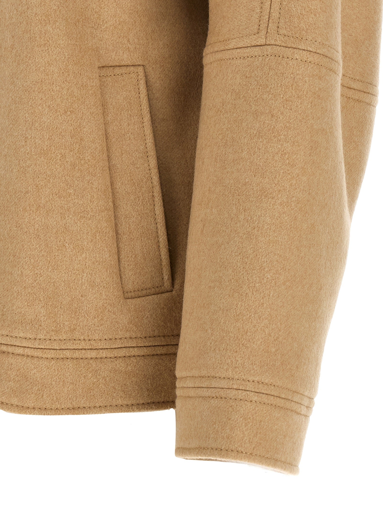 Max Mara Beige Kaschmir Bomberjacke