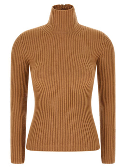 Max Mara Beige Wollstrickjacke