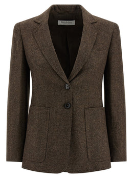 Max Mara Brauner Blazer aus reiner Schurwolle