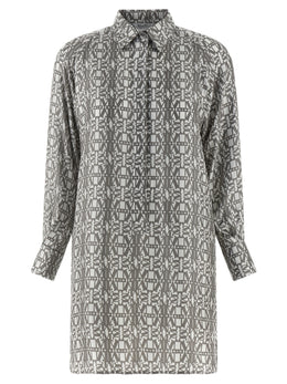 Max Mara Graues Seiden-Minikleid