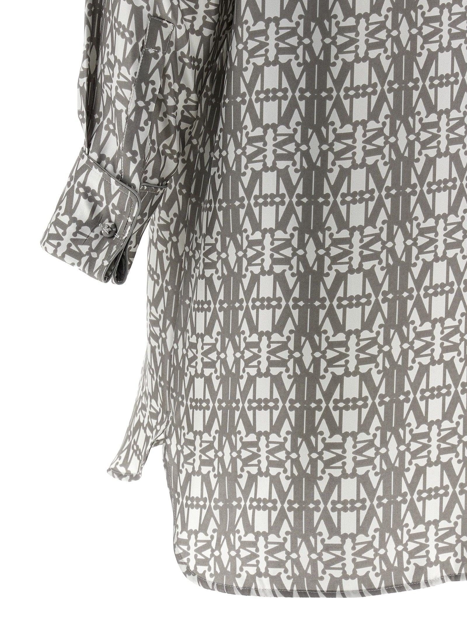 Max Mara Graues Seiden-Minikleid
