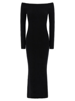 Max Mara Langes Wollkleid in Schwarz