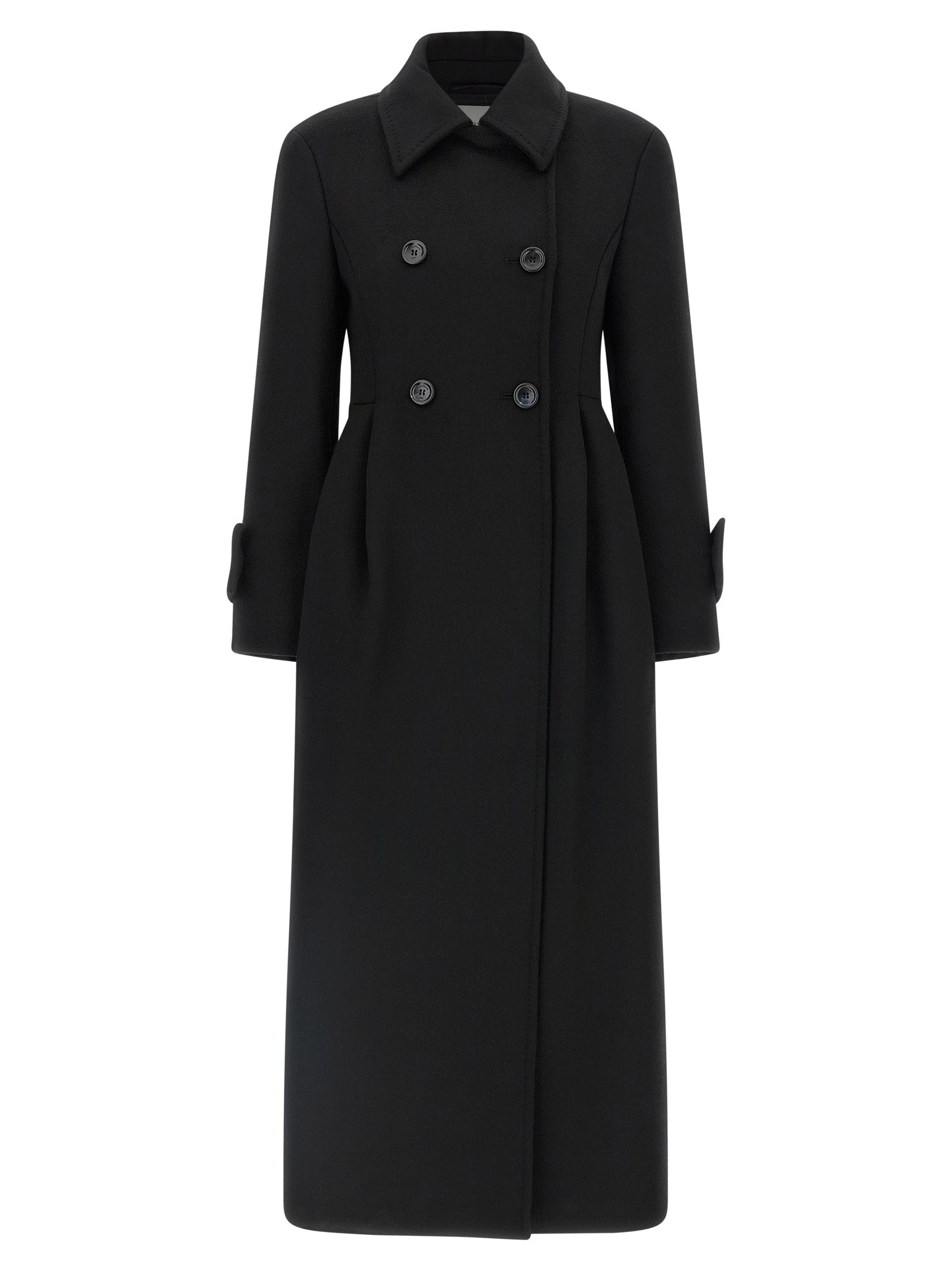 Max Mara Schwarzer Wollmantel