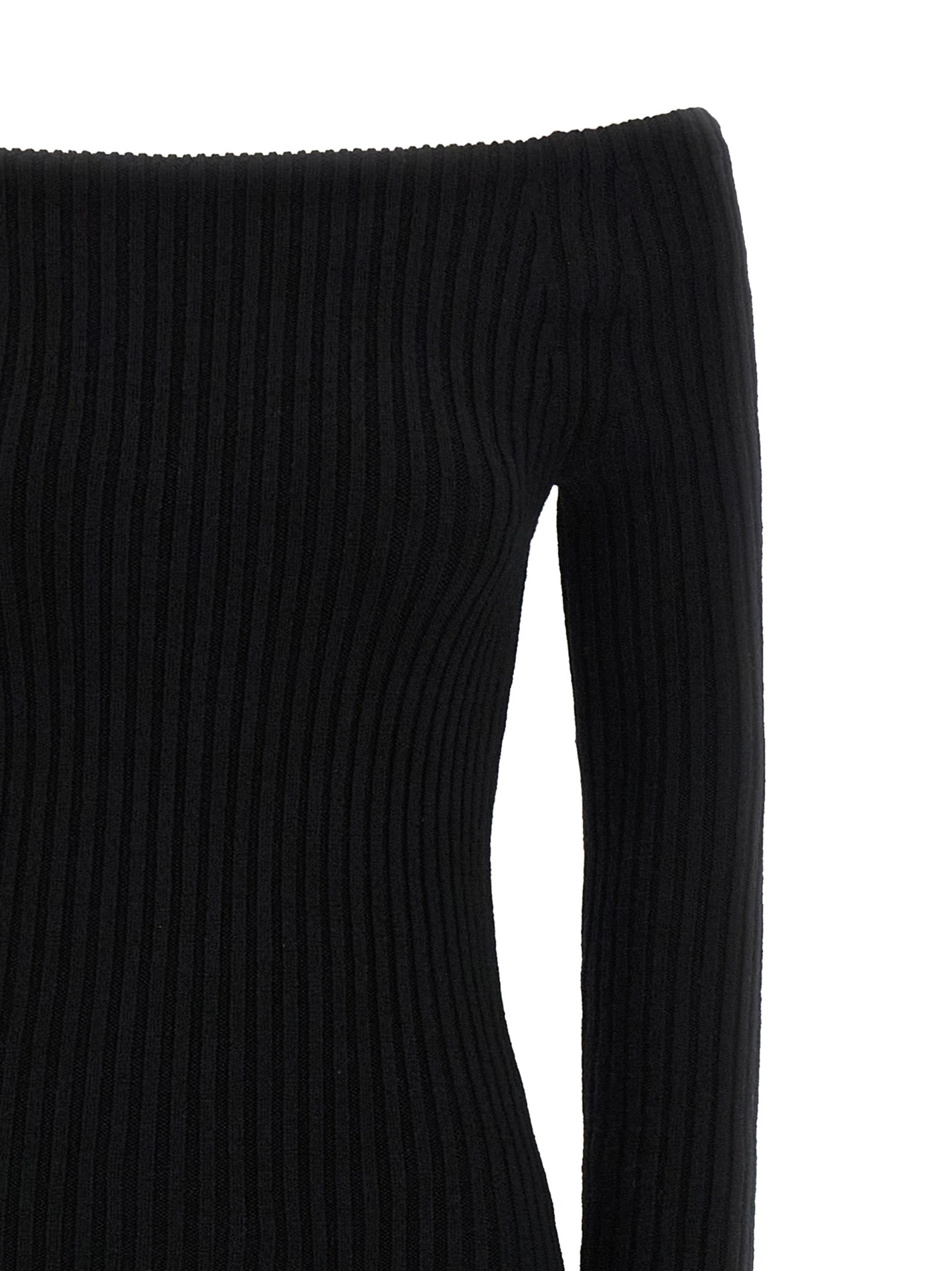 Max Mara Langes Wollkleid in Schwarz
