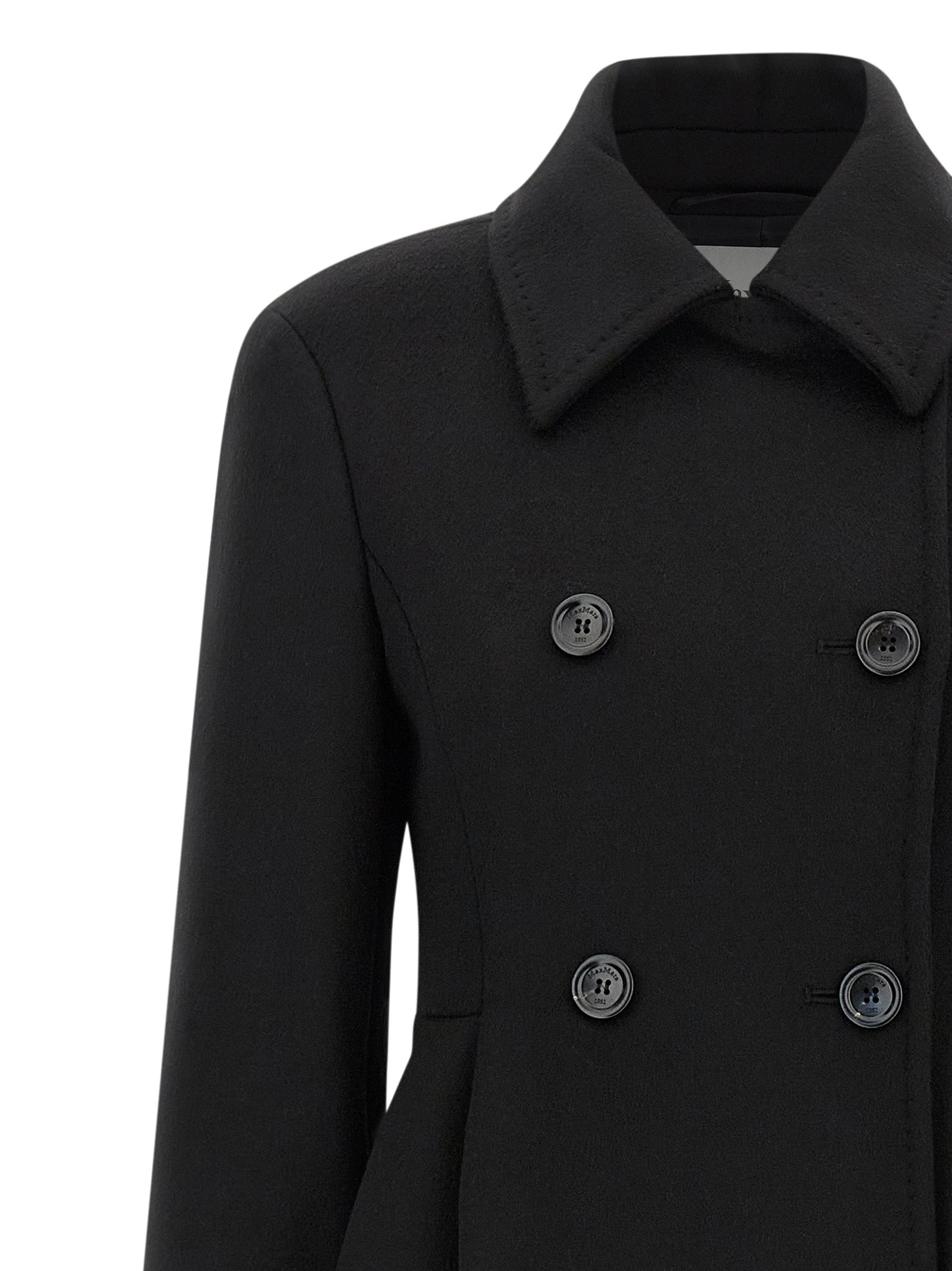 Max Mara Schwarzer Wollmantel