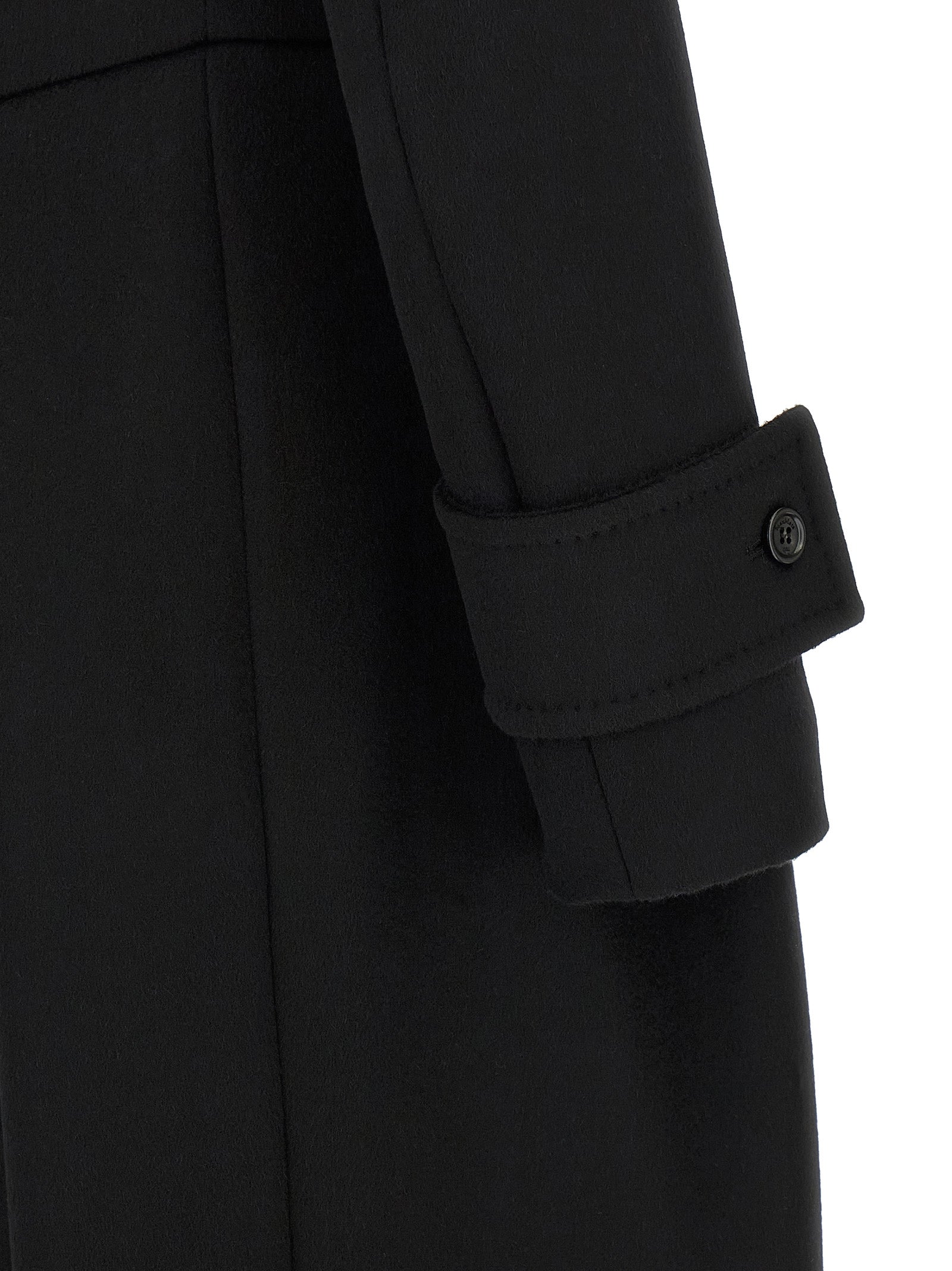 Max Mara Schwarzer Wollmantel