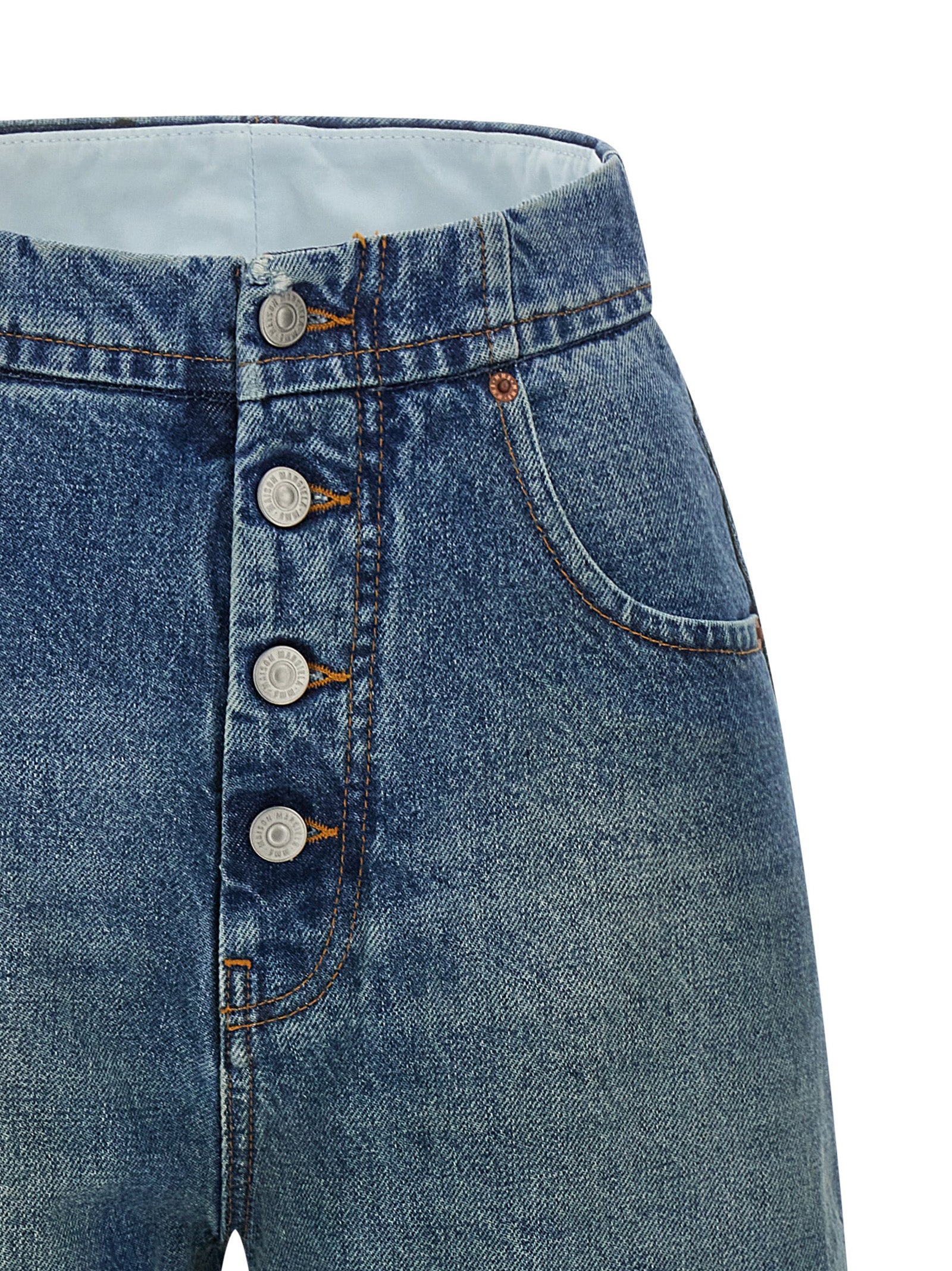MM6 Maison Margiela Blaue Jeans aus Baumwolle im geraden Schnitt