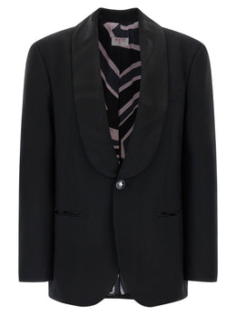 Emilio Pucci Schwarzer Blazer aus reiner Schurwolle