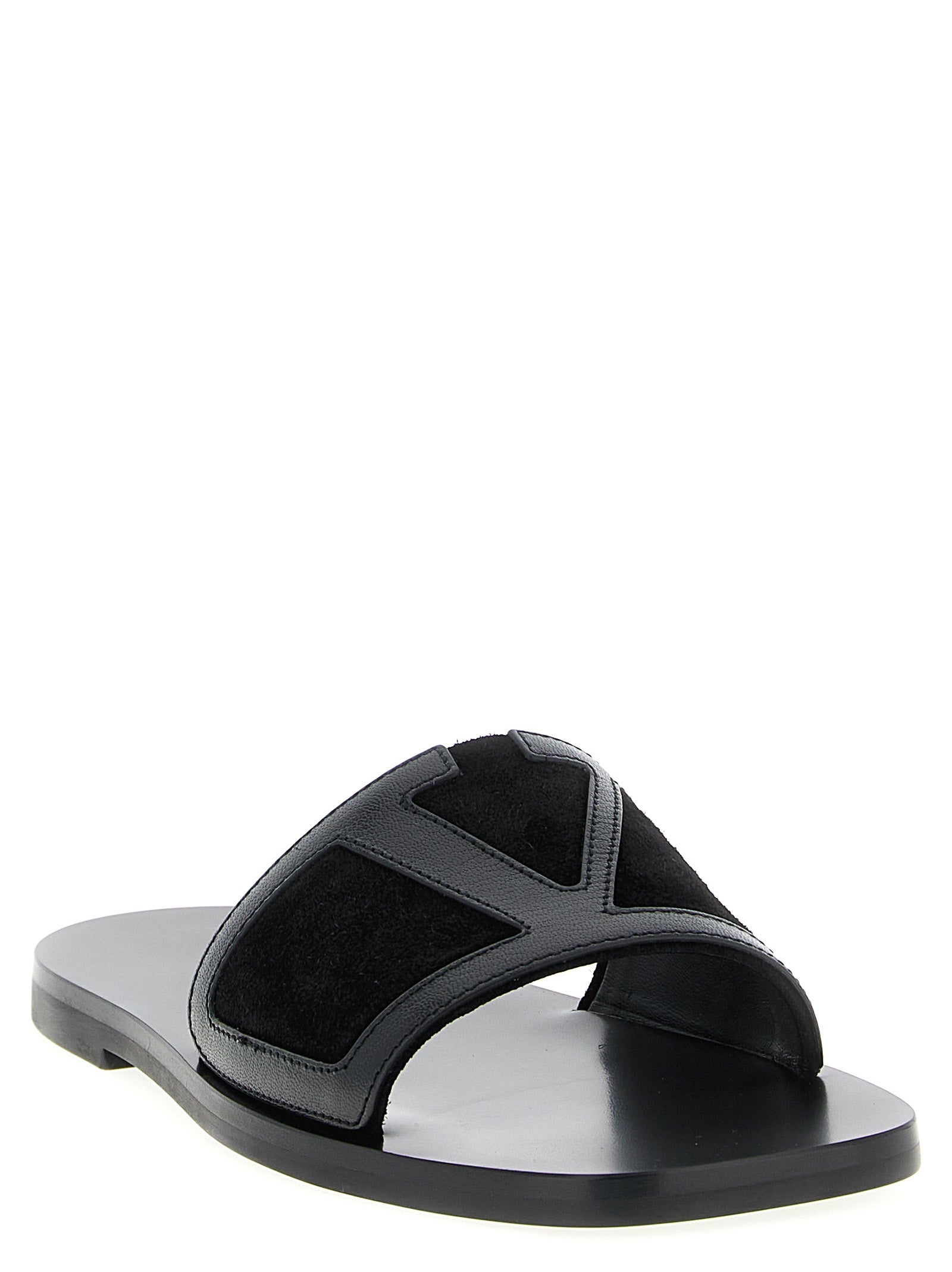 Valentino Garavani Schwarze Kalbsleder-Slipper