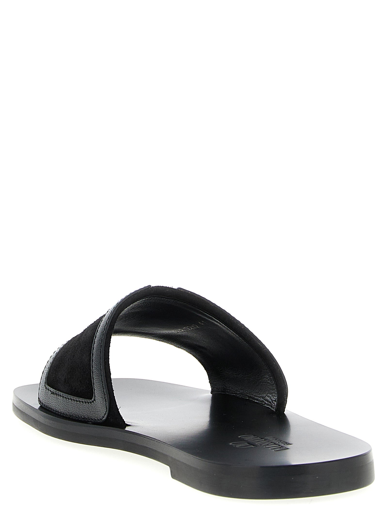 Valentino Garavani Schwarze Kalbsleder-Slipper