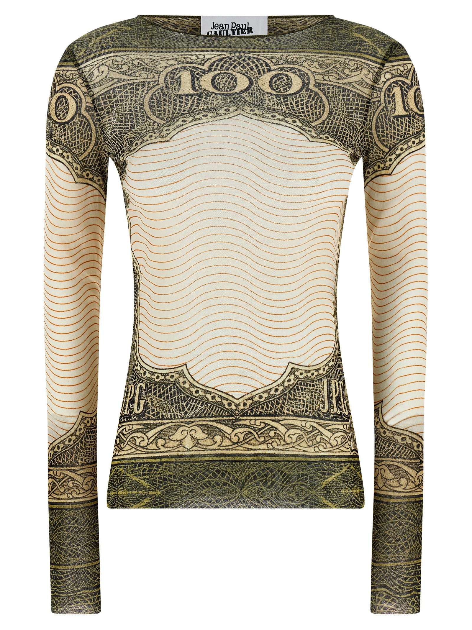 Jean Paul Gaultier Langarm-T-Shirt aus mehrfarbigem Polyamid