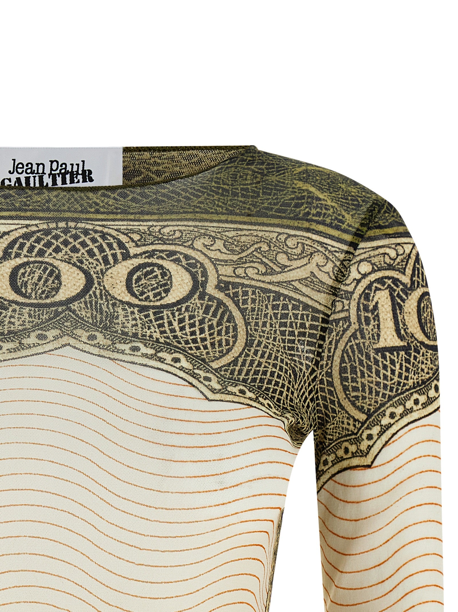 Jean Paul Gaultier Langarm-T-Shirt aus mehrfarbigem Polyamid