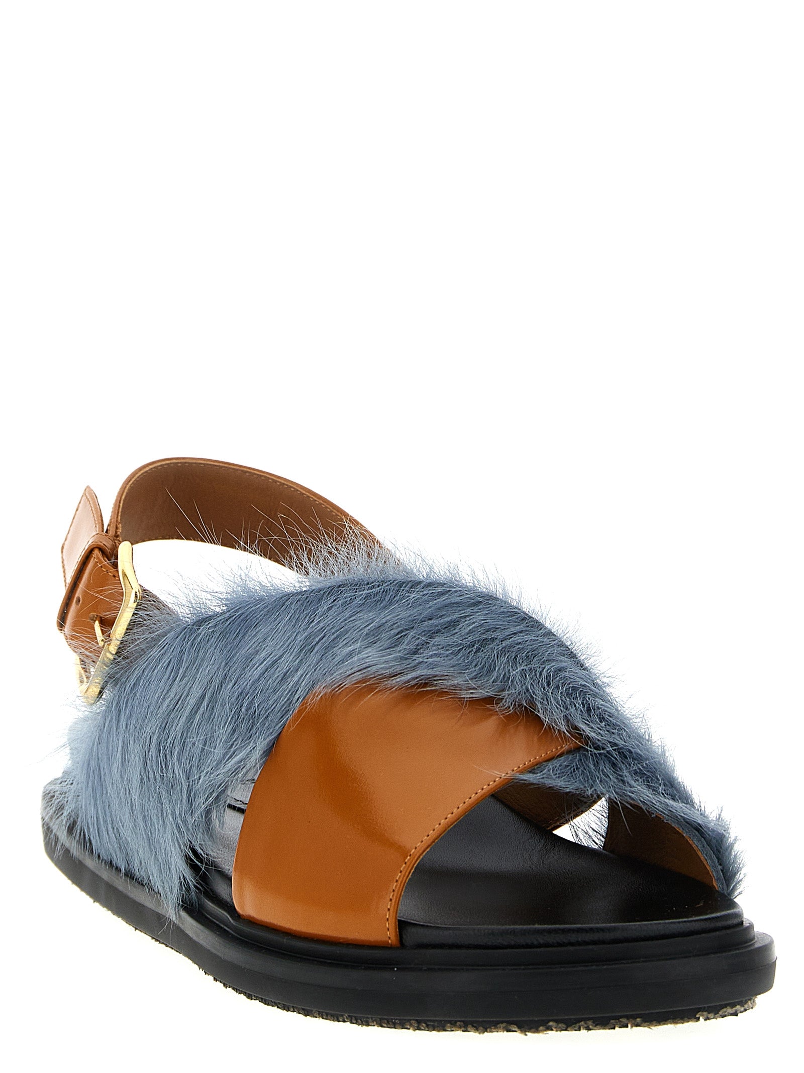 Marni Mehrfarbige Sandalen aus Lammleder