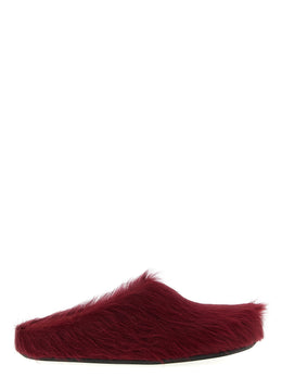 Marni Bordeaux Kalbsleder Clogs