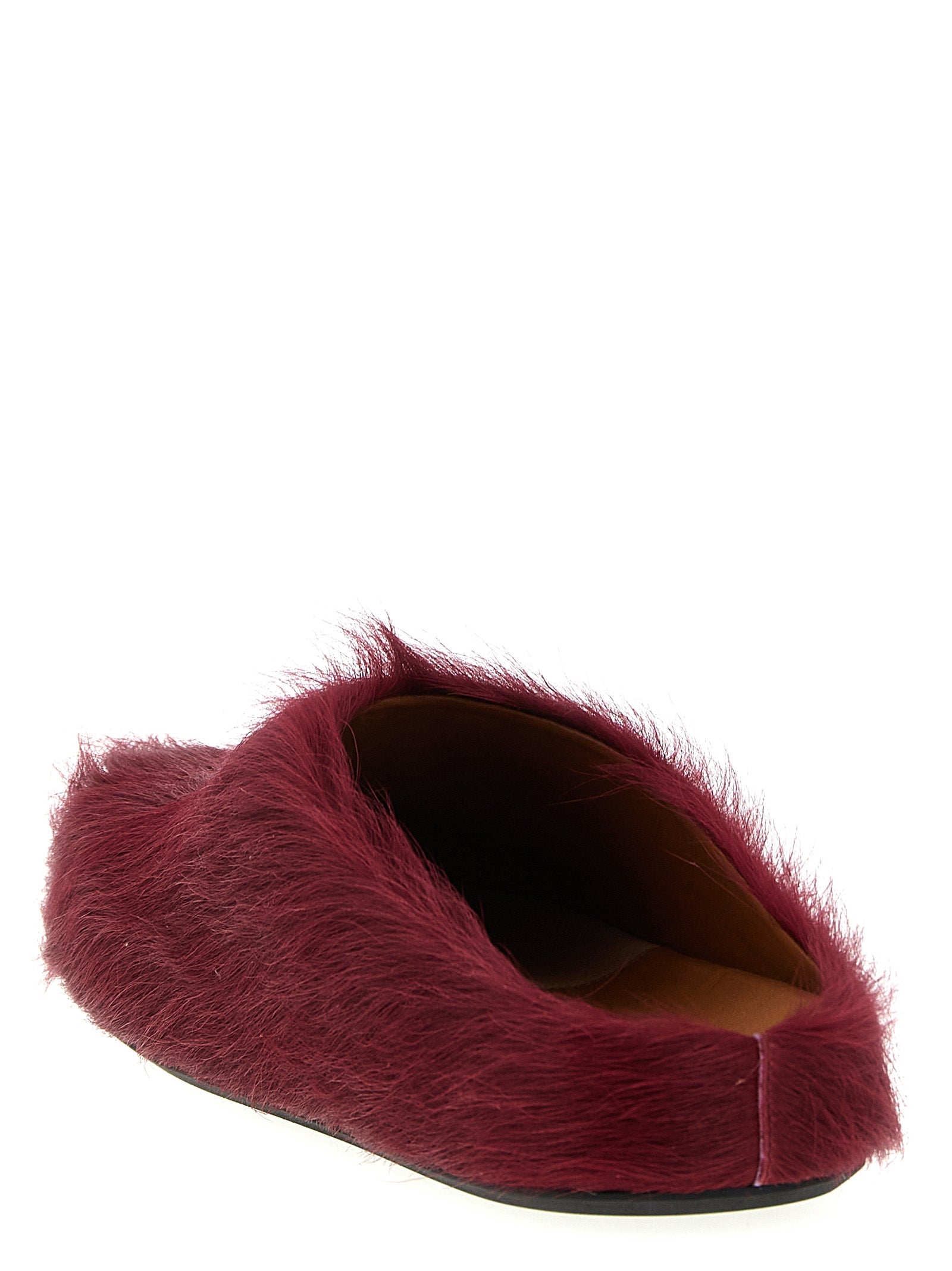 Marni Bordeaux Kalbsleder Clogs