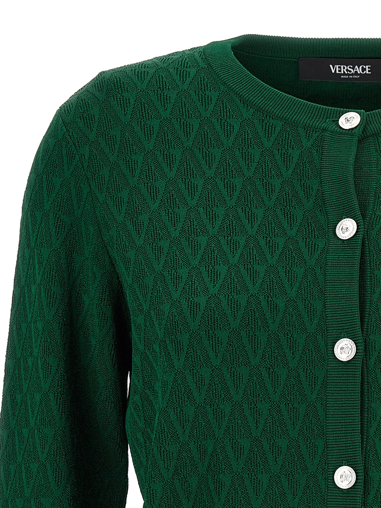 Versace Zweifarbige Viskose-Strickjacke