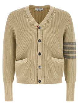 Thom Browne Beige Cotton Cardigan
