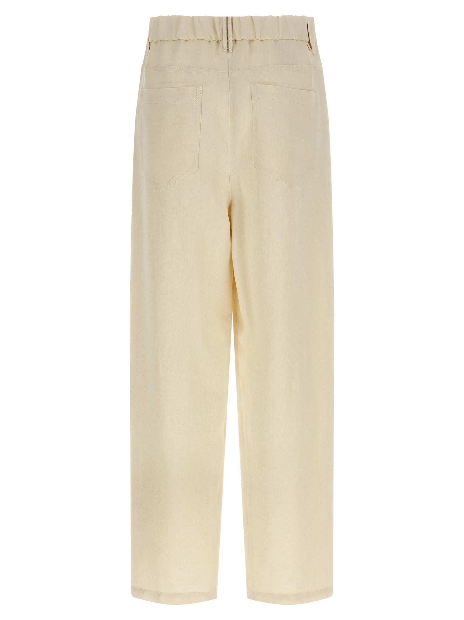 Brunello Cucinelli Weiße Freizeithose aus Viskose
