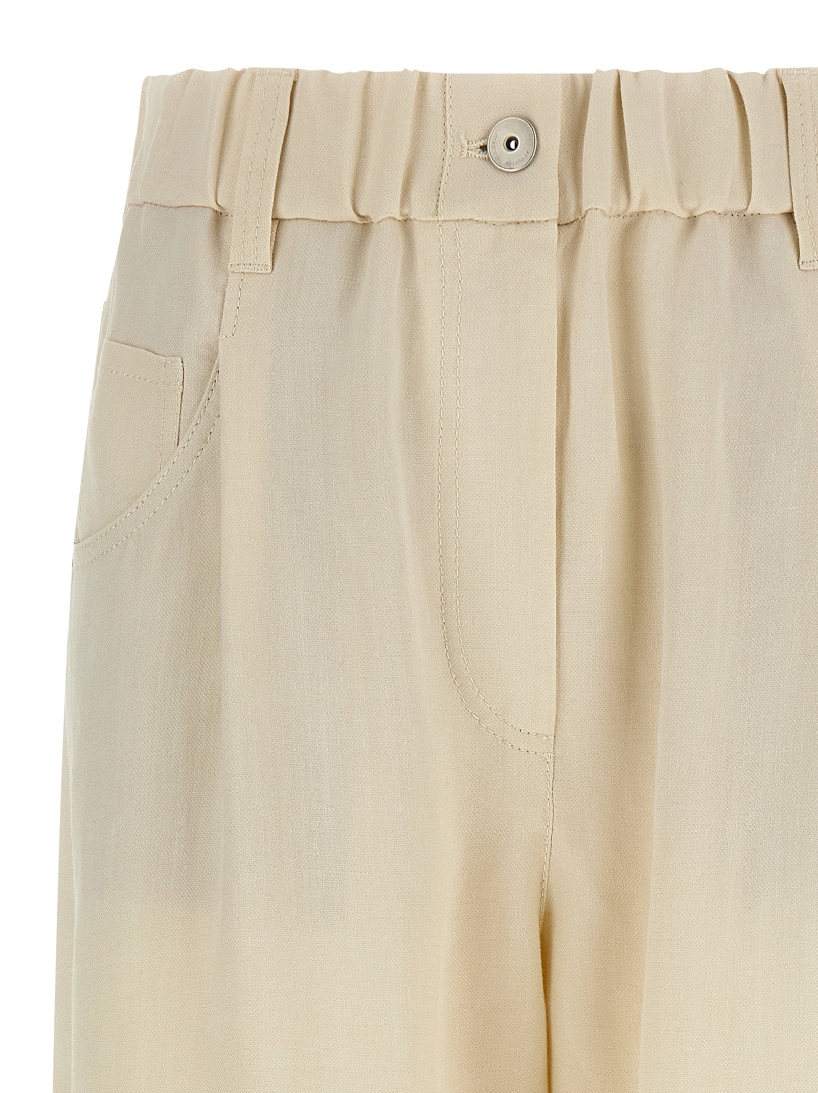 Brunello Cucinelli Weiße Freizeithose aus Viskose