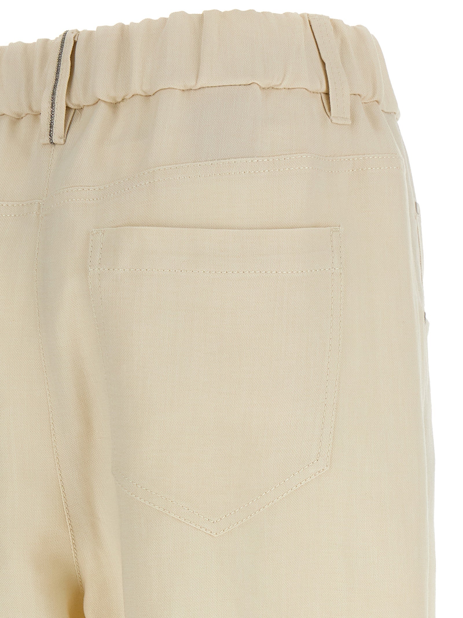 Brunello Cucinelli Weiße Freizeithose aus Viskose