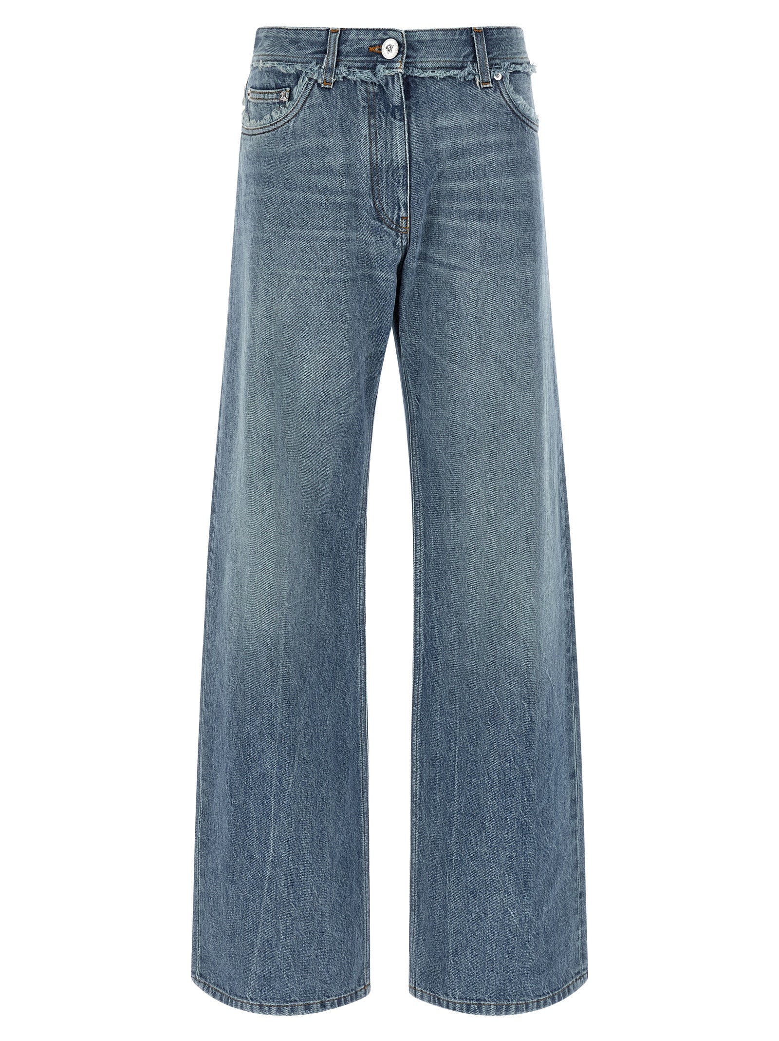 Versace Blaue Baumwoll-Boyfriend-Jeans