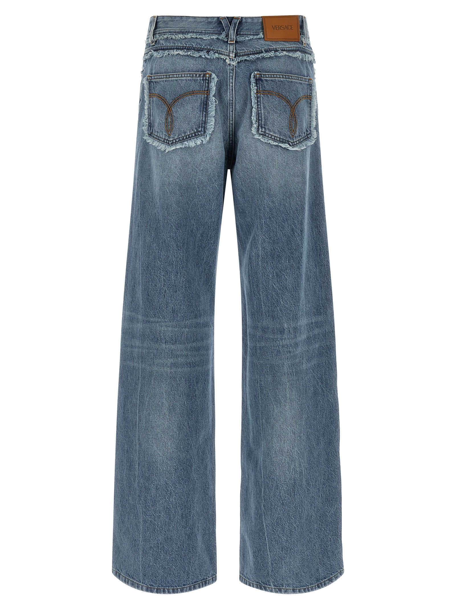 Versace Blaue Baumwoll-Boyfriend-Jeans