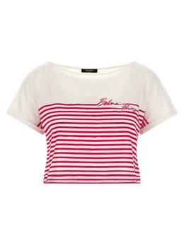 Balmain Fuchsia Cotton T-Shirt