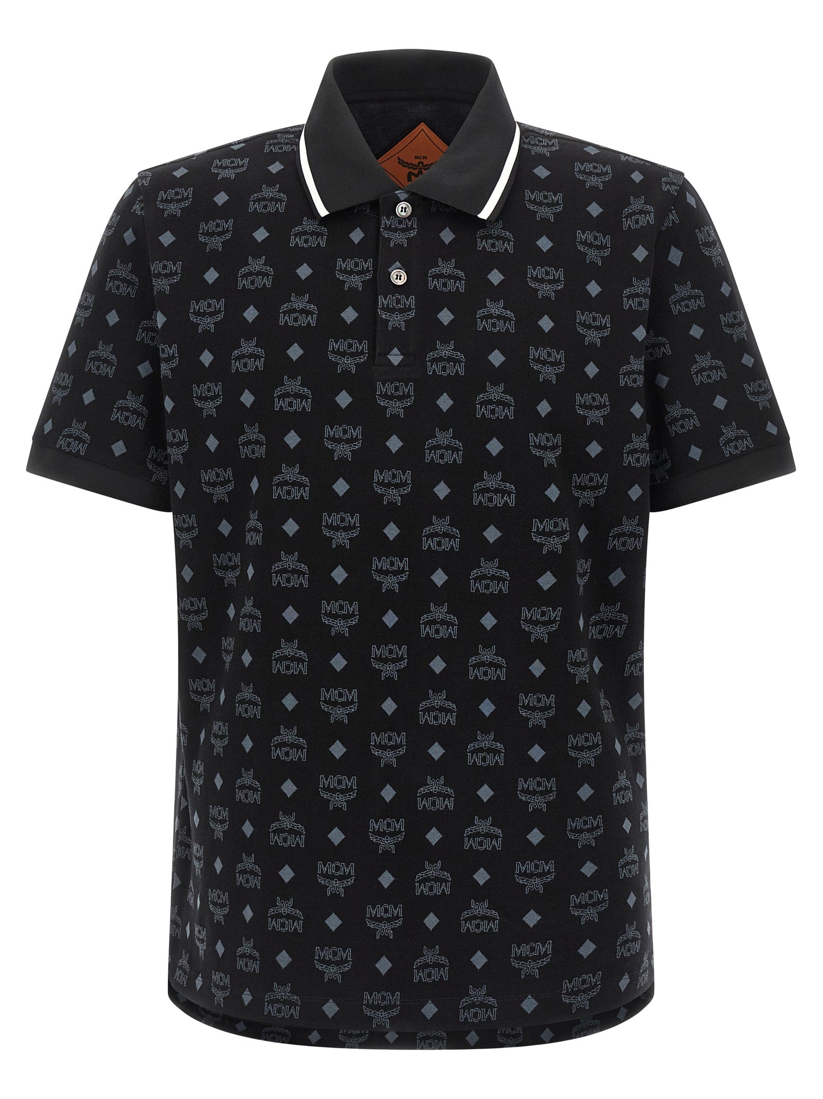 MCM Schwarzes Baumwoll-Poloshirt