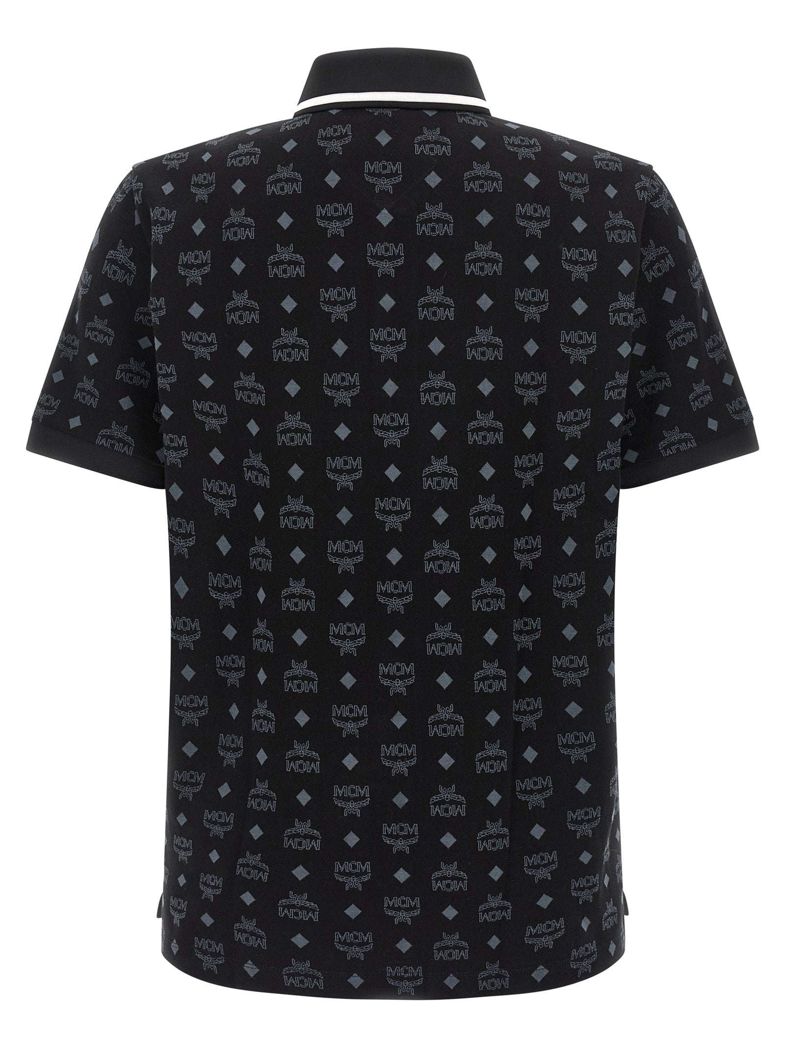 MCM Schwarzes Baumwoll-Poloshirt