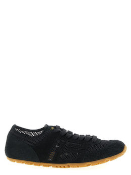 Balmain Schwarze Kalbsleder-Sneaker