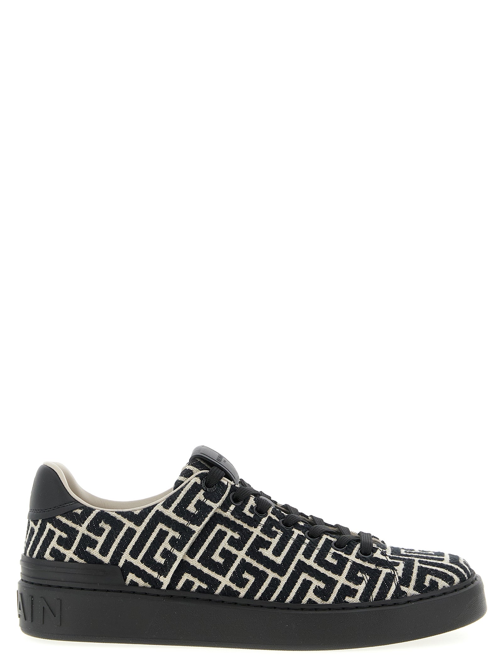 Balmain Schwarz Baumwolle Turnschuhe