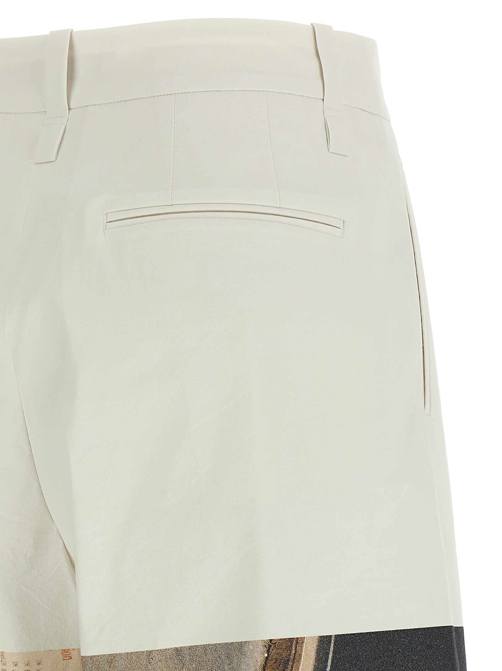 Issey Miyake Weiße Freizeithose aus Polyamid