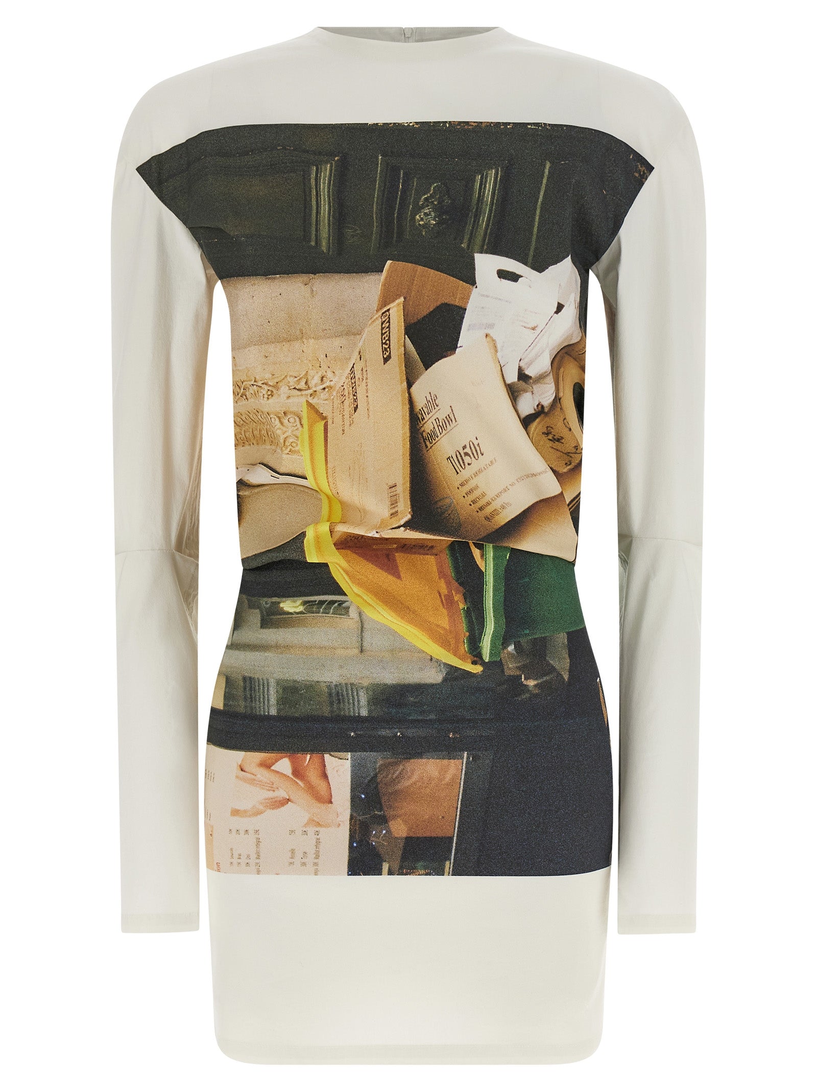 Issey Miyake Weiße Strickjacke aus Polyamid