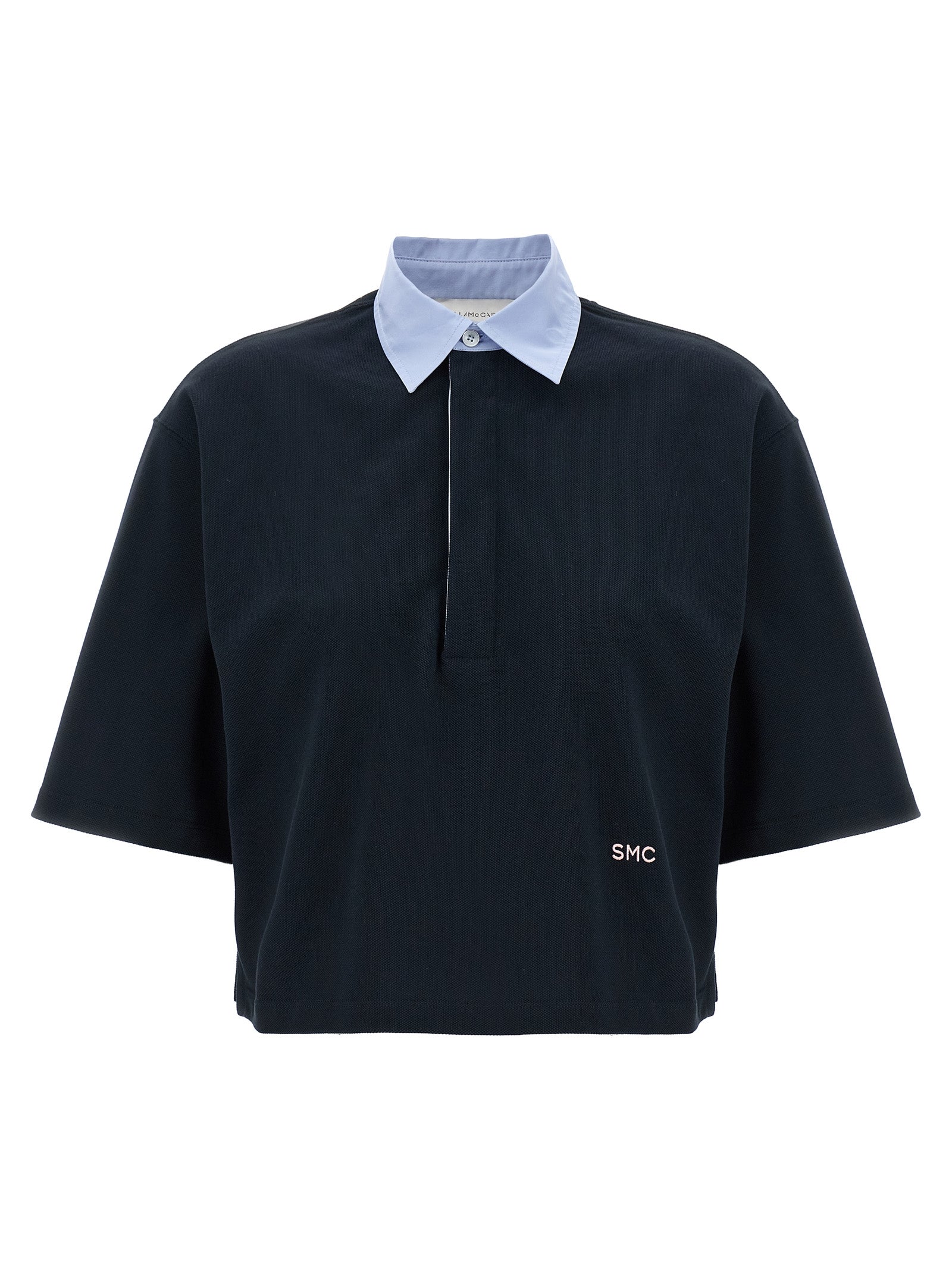 Stella McCartney Blaues Baumwoll-Polohemd