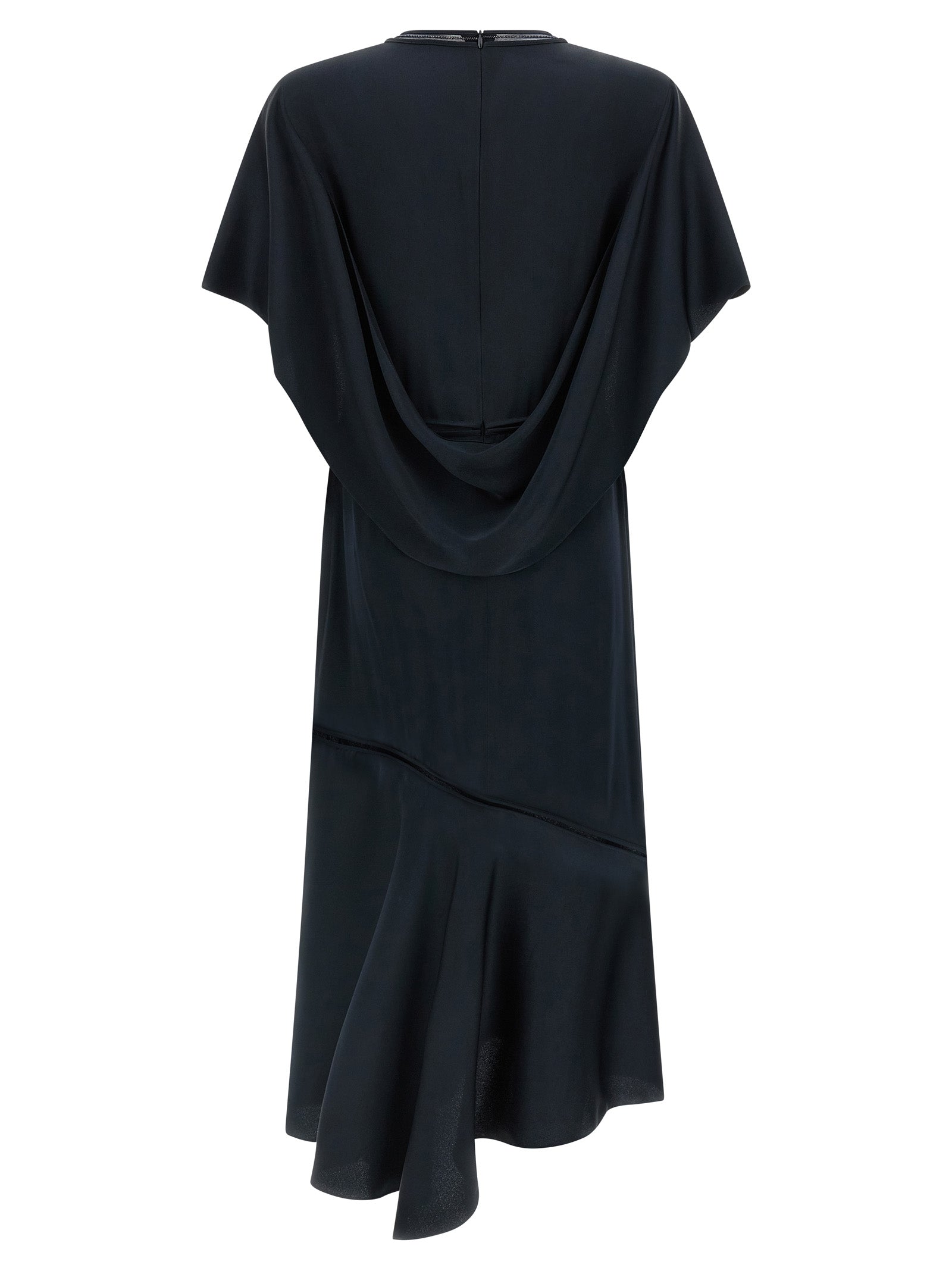 Fabiana Filippi Blaues Viskose-Midi-Kleid