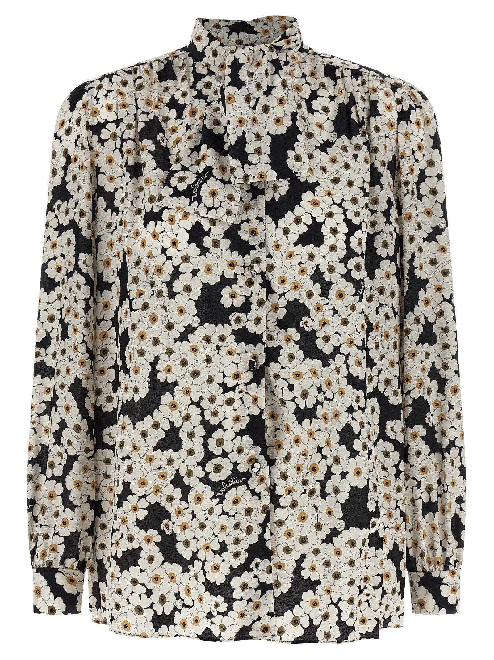 Valentino Garavani Zweifarbige Seidenbluse