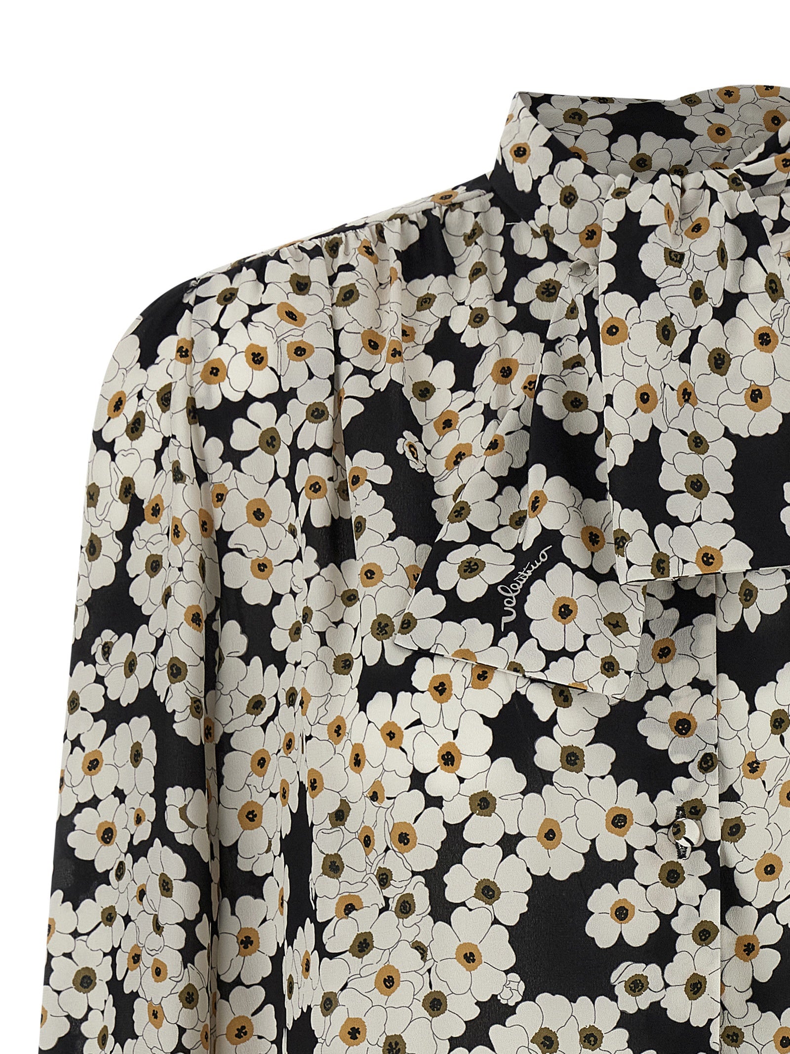 Valentino Garavani Zweifarbige Seidenbluse